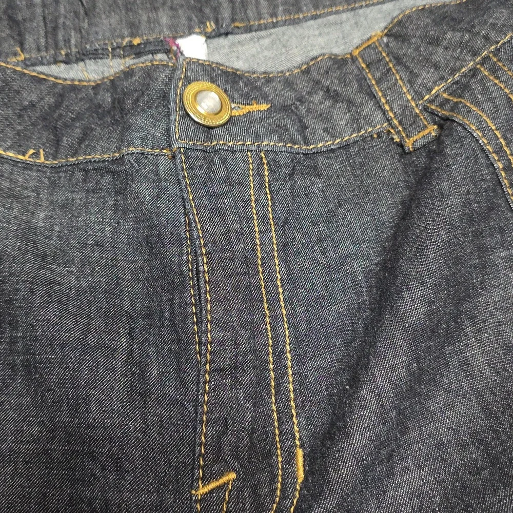 Baby Phat Dark Wash Denim Cargo Capris 44"×20" Been Altered Tagged As 24 - Picture 4 of 8